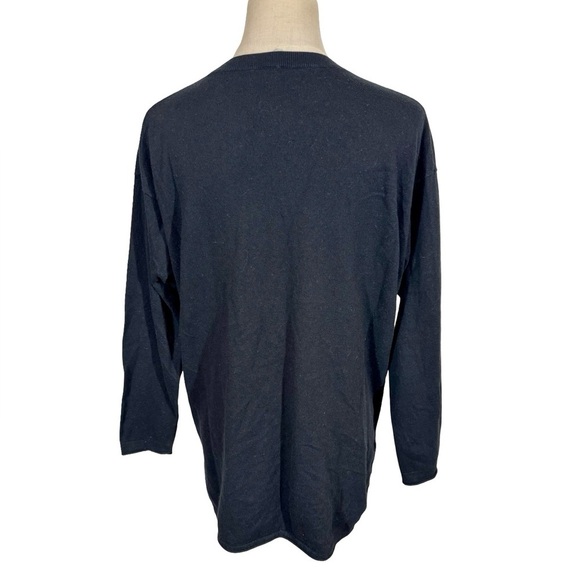 C.T. PLAGE Cotton Cashmere Goat Crewneck Boxy Pullover Sweater Black Sz:40 Japan - Picture 6 of 10